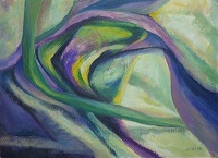 abstraktes Bild, gemalt mit Ölfarben